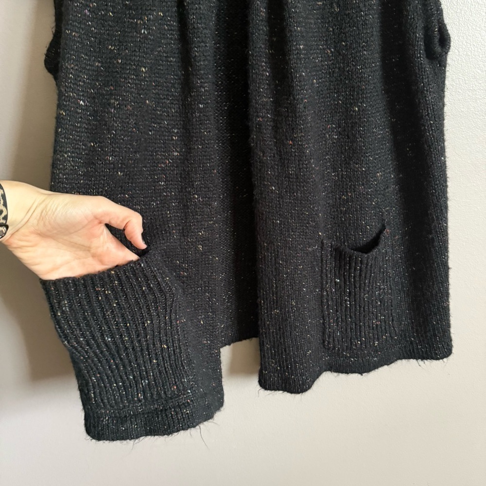 Y2k Fever Black Short Sleeve Knit Cardigan Sweater Size 1X - Picture 3 of 7